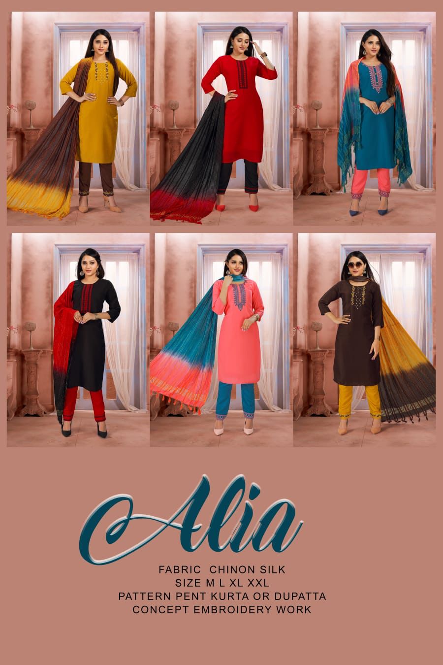 New Alia 1 Silk Designer Latest Fancy Wear Ready Made Suit Collection